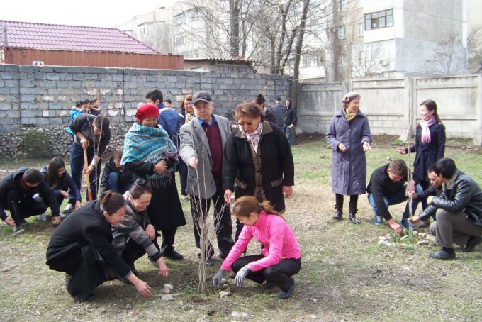 Озеленение пришкольных участков. 4 апреля 2015 года